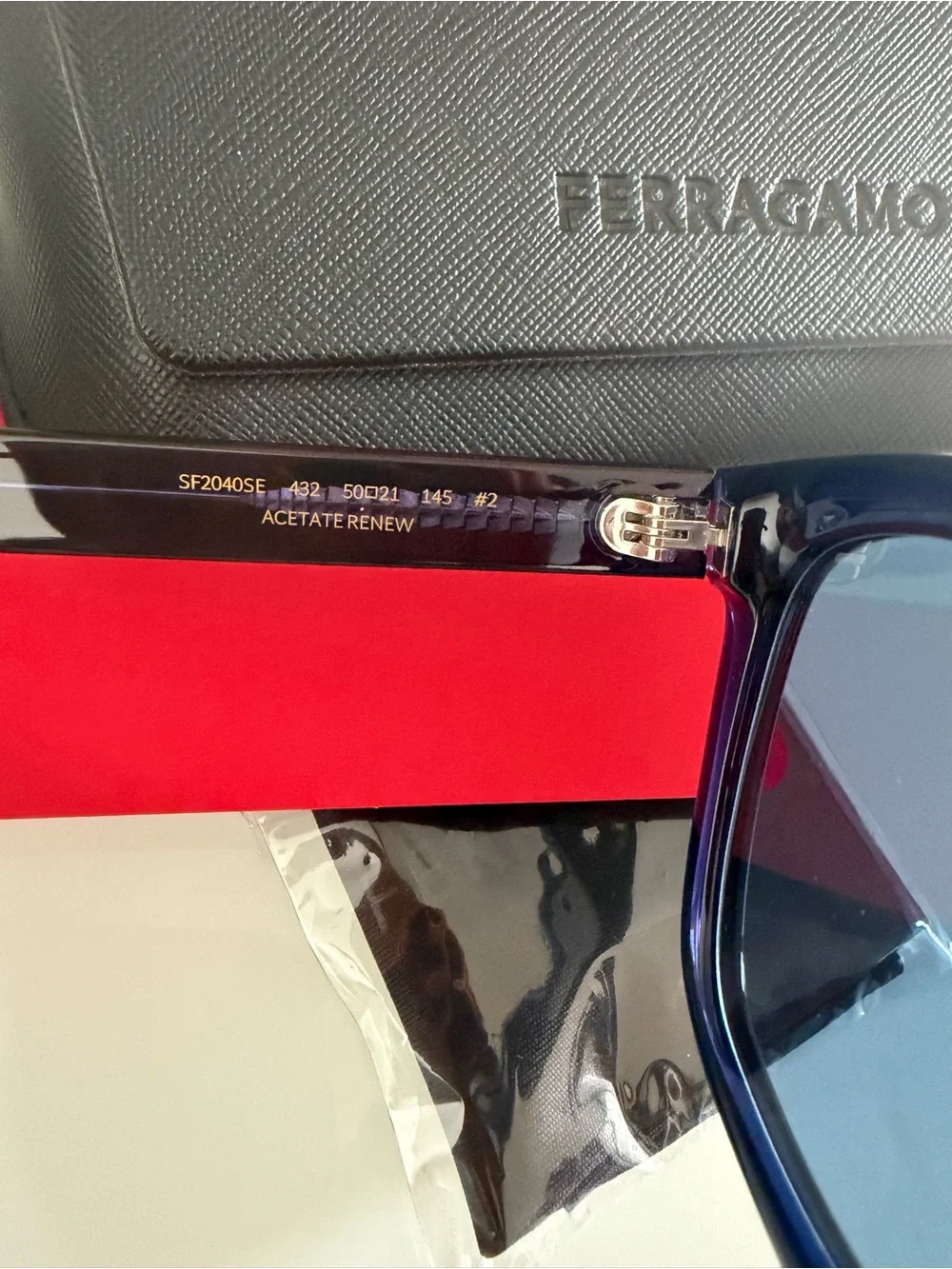 Salvatore Ferragamo Men's Black Sunglasses with Dark Lenses